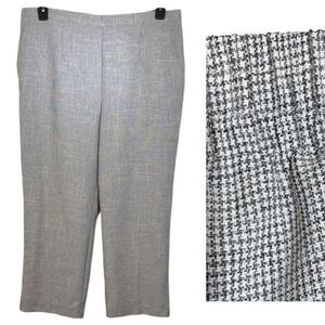 Alfred Dunner Pants Gray Plaid Straight Leg Pull On in Size 20W  NWT